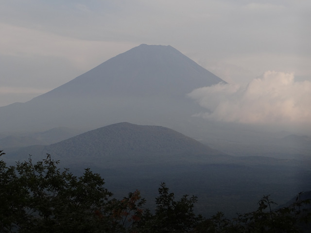 番外写真館秋の富士山5｜ホッキョクグマと三角コーン