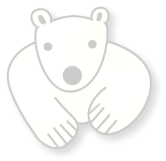 シロクマイラスト50｜ホッキョクグマと三角コーン