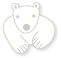 シロクマイラスト51｜ホッキョクグマと三角コーン