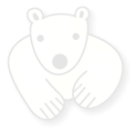 シロクマイラスト48｜ホッキョクグマと三角コーン